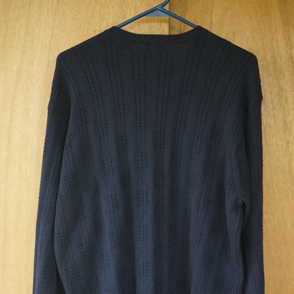 New! Van Heusen Studio Men's Medium Blue Sweater RN# 36543 - Picture 5 of 7
